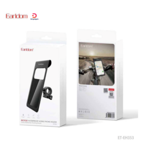 Earldom®ET-EH353 Bicycle + Motorcycle Waterproof Mobile Phone Holder 360° Rotation - Black