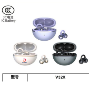 PAVAREAL®V32X Ear Clip Style 5.4 Wireless Headset - Grey