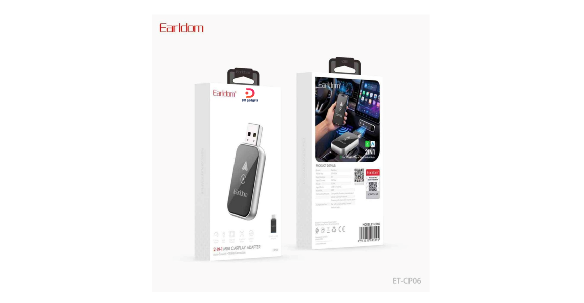 Earldom®CP06 2 in 1 Mini Carplay – Android Auto Adapter