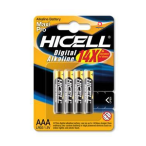 HICELL®AAA LR03 1.5V 4X ALKALINE BATTERIES
