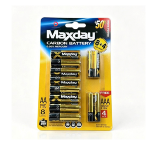 Maxday®Carbon Battery 8AA+4AAA Set