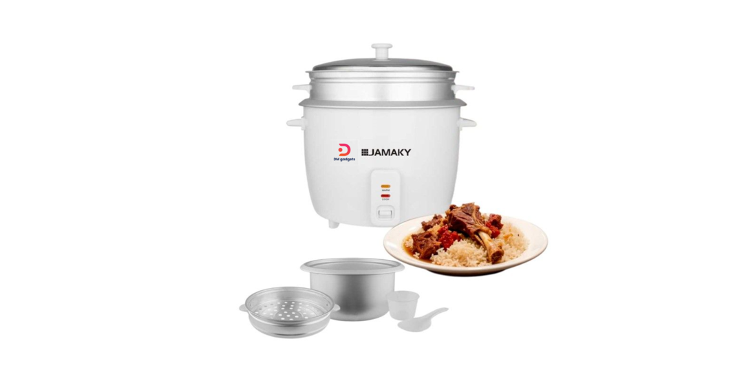 JAMAKY®JMK750-501018 Electric Rice Cooker– White