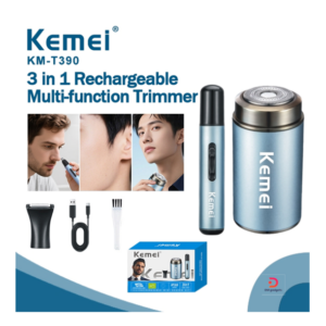 Kemei®KM-T390 3 in 1 Rechargeable Mini Shaver Kit
