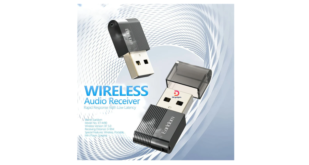 Earldom®M90 Bluetooth 5.0 Wireless USB Audio Adapter - Black