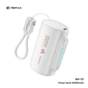 Remax®WP-117 10000 Power Bank PD20W+22.5W Super-Fast Charging + 0.2m Type C-C Cable White