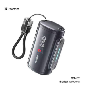 Remax®WP-117 10000 Power Bank PD20W+22.5W Super-Fast Charging + 0.2m Type C-C Cable Black