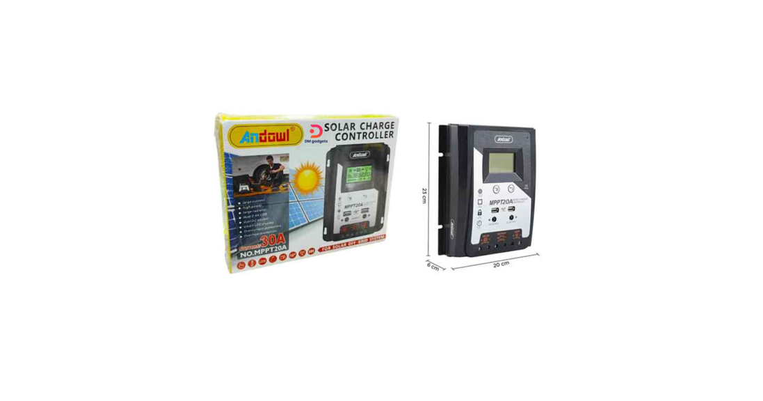 Andowl®MPPT 20A 30Amber Solar Charge Controller