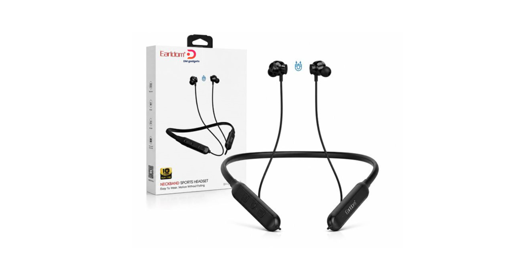Earldom®BH87 Neckband Sports Headset Silver-Black