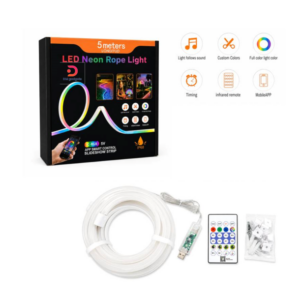 DM®Smart 5-metre USB RGB LED Neon Rope Light with Remote Control, App and IP68