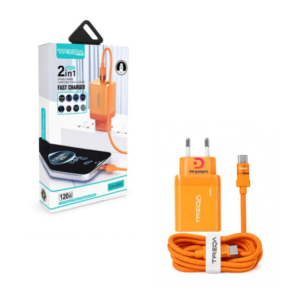 Treqa®CH-665 120W GaN Fast Charger with Type-C Cable - Orange