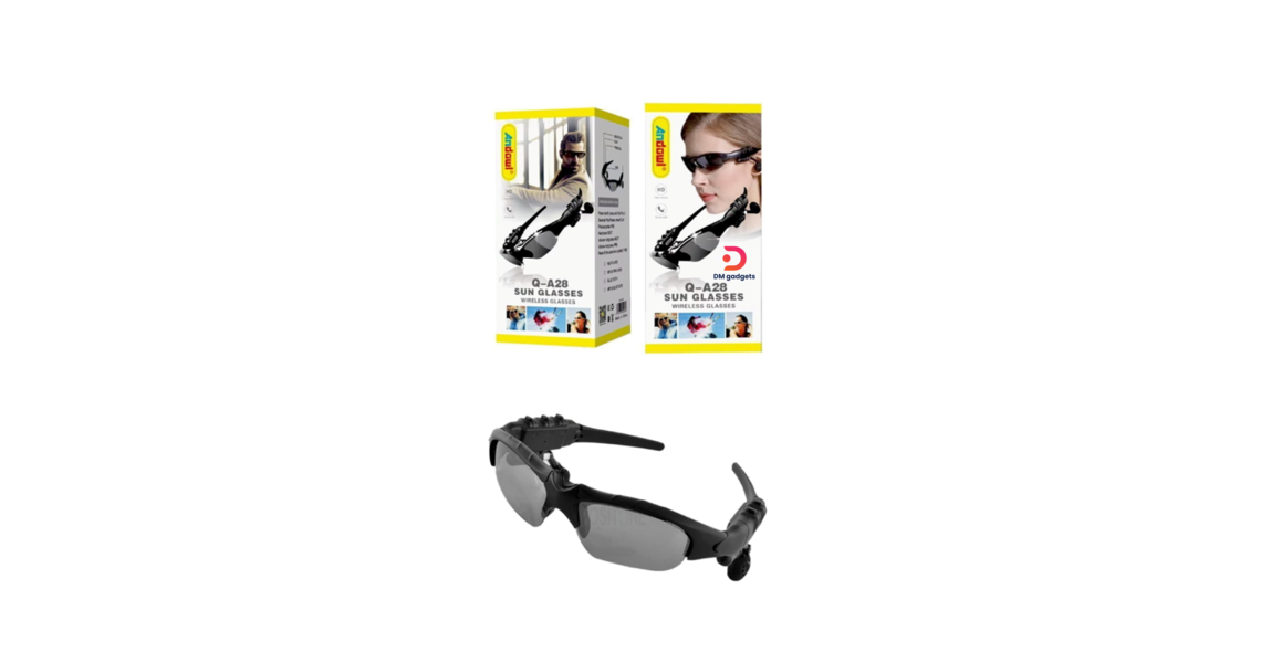 Andowl®Q-A28 2-in-1 Sunglasses and Bluetooth Hands-Free Headphones - Black