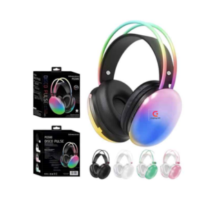 PG580®Wireless/Wired Headphones with RGB Lighting – Disco Pulse - Black