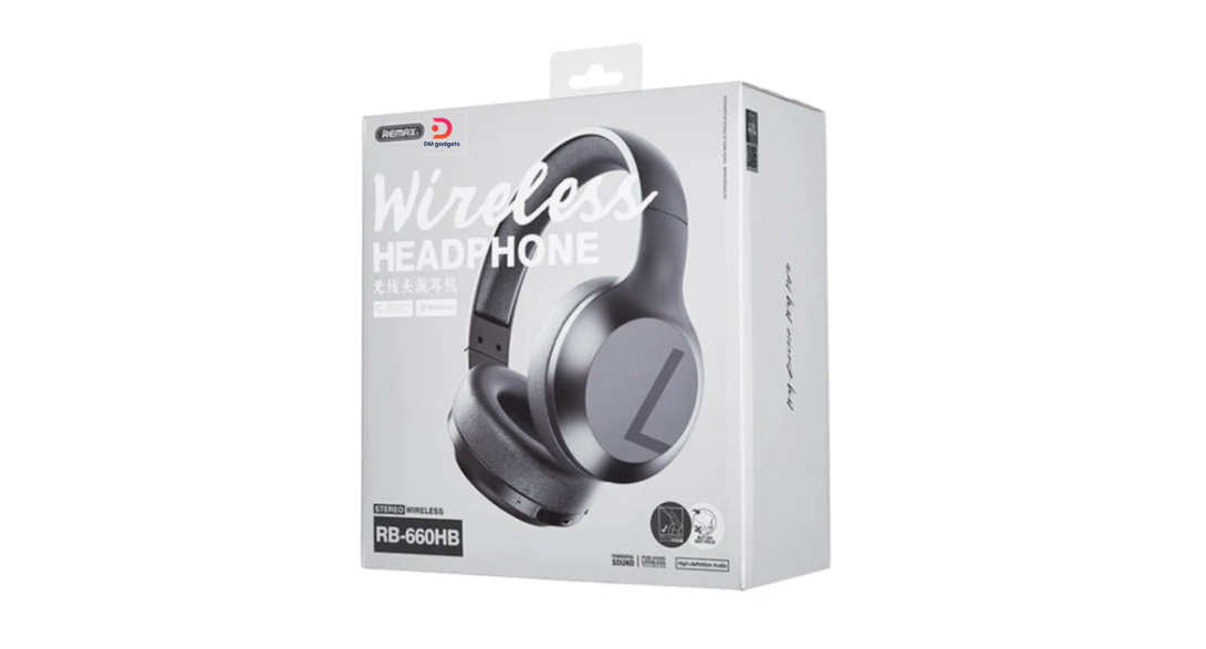 Remax®RB-660HB Bluetooth Stereo HD Wireless Headphone 50mW – Black