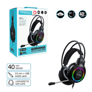 Treqa®XH-645 Professional RGB Lighting Stereo Tactical Gaming Headset with Microphone