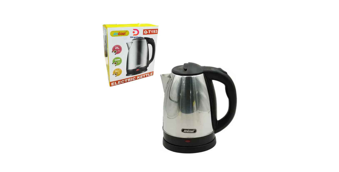 Andowl®Q-T193 2-litre 1500W Stainless Steel Electric Kettle - Silver