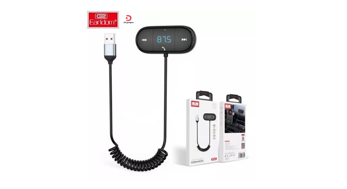 Earldom®M66 USB Car Kit Player-Car Wireless Receiver-Digital Display-FM Wireless Audio Rcver