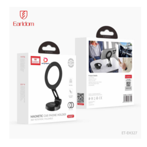 Earldom®EH327 Magnetic Car Phone Holder 360° Rotation Foldable - Black