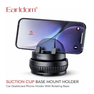 Earldom®EH331 Suction Cup Mount Holder with 360°Rotating Base - Black