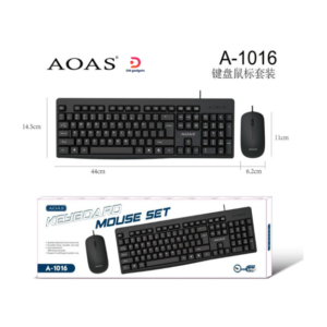 AOAS®A-1016 Wired Keyboard and Mouse Set