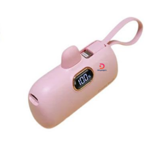 Treqa®TR-974 power bank 5000mAh 22.5W – 2in1 charger power bank-Pink