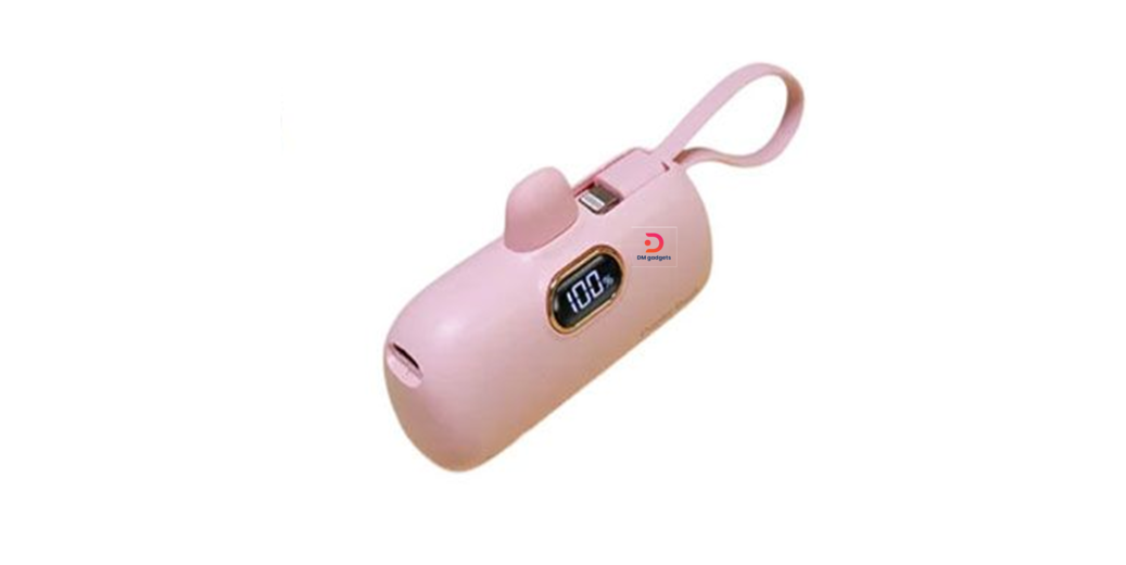 Treqa®TR-974 power bank 5000mAh 22.5W – 2in1 charger power bank-Pink