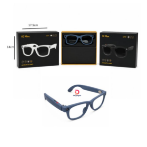 AIMB®S2-Max AI Smart Glasses with Camera, Bluetooth, and Translation - Black