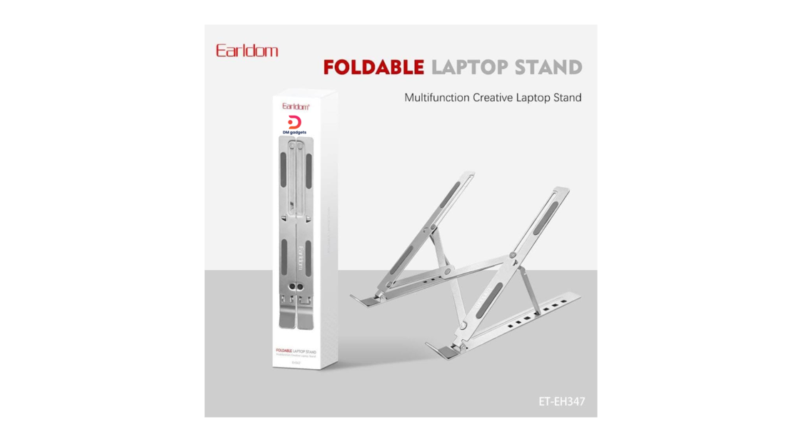 Earldom®EH347 Foldable Laptop Stand – Silver