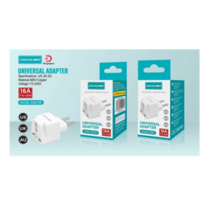 Kouvolsen®KOS-10016 Universal Travel Plug Adapter 16A 250V US-UK-AU – White