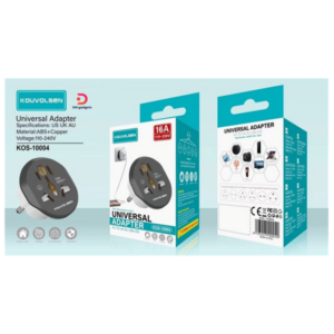 Kouvolsen®KOS-10004 Universal Adapter EU TO UK AU USA ON with Schuko plug
