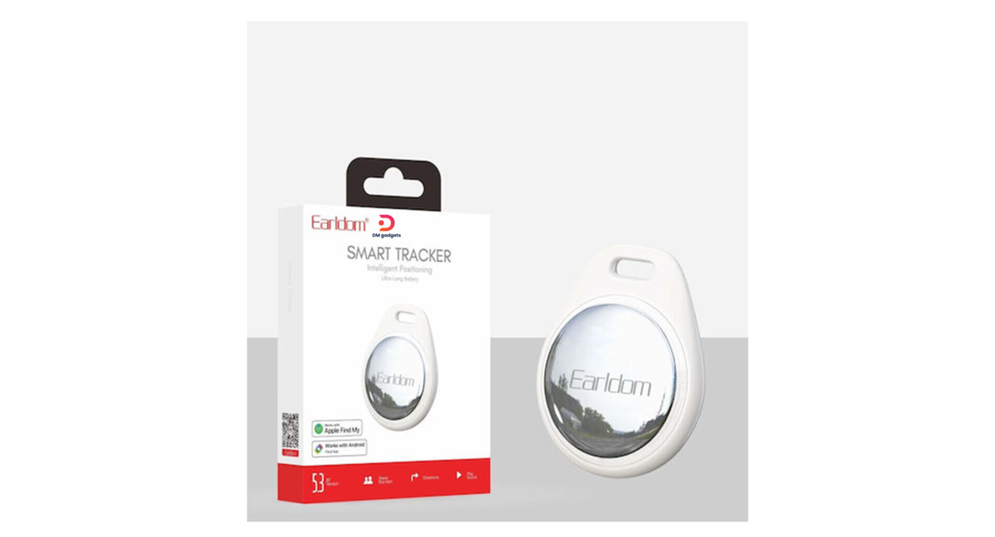 Earldom®ET-AT02 Smart Tracker Apple Find My & Google Find Hub - White