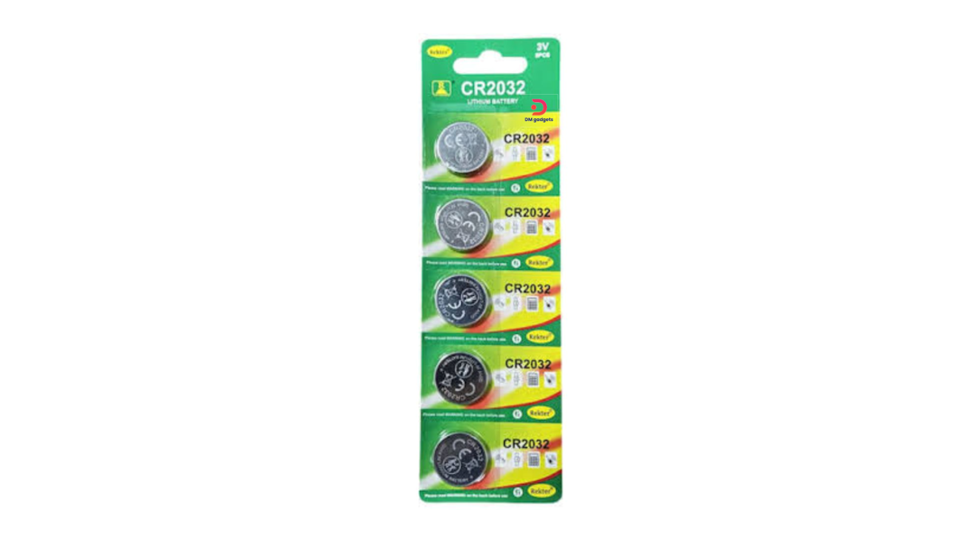 Rekter®CR2032 3V Lithium Batteries, Pack of 5