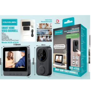 KOUVOLSEN®KOS-47010 Wireless 2.4G Smart Home Video Doorbell - Black