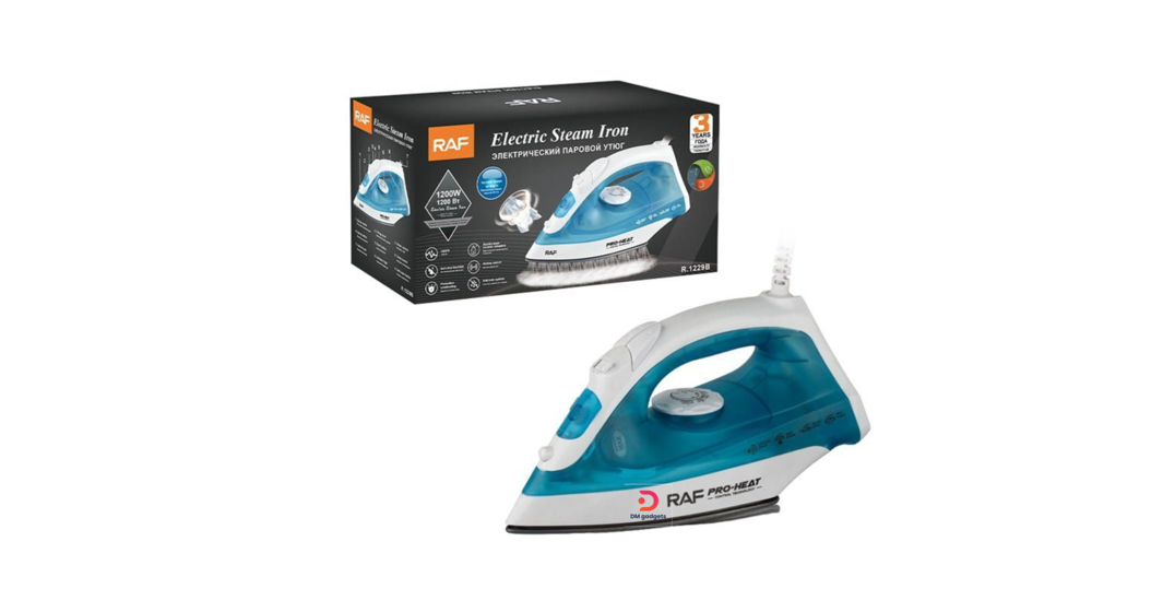 RAF R.1229B 1200W Electric Steam Iron – White-Blue