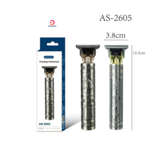 AOAS®AS-2605 Type-C cordless rechargeable hair clipper and beard trimmer – Silver-Grey